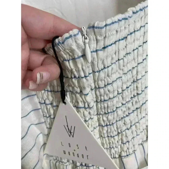 Lost‎ + Wonder Gabriela Jumpsuit White/Blue Size Medium - Picture 11 of 16